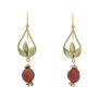 Pomegranate teardrop hook earrings by Michael Michaud